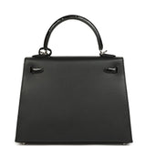 Hermes Kelly Sellier 25 Black Madame and Shiny Niloticus Crocodile Touch Palladium Hardware - Thumbnail View 4