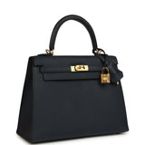 Hermes Kelly Sellier 25 Bleu Indigo Epsom Gold Hardware - Thumbnail View 2