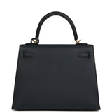 Hermes Kelly Sellier 25 Bleu Indigo Epsom Gold Hardware - Thumbnail View 5