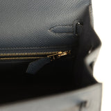 Hermes Kelly Sellier 25 Bleu Indigo Epsom Gold Hardware - Thumbnail View 9