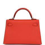 Hermes Kelly Sellier  20 Capucine Epsom Palladium Hardware