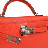 Hermes Kelly Sellier  20 Capucine Epsom Palladium Hardware