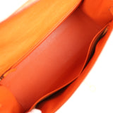 Vintage Hermes Kelly Sellier 32 Orange Ostrich Gold Hardware