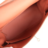 Pre-owned Hermes Kelly Retourne 32 Rose Tea Clemence Palladium Hardware