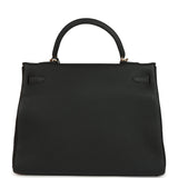 Pre-owned Hermes Kelly Retourne 35 Black Togo Gold Hardware - Thumbnail View 4