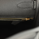 Pre-owned Hermes Kelly Retourne 35 Black Togo Gold Hardware - Thumbnail View 9