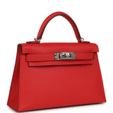 Hermes Kelly Sellier 20 Rouge de Coeur Epsom Palladium Hardware