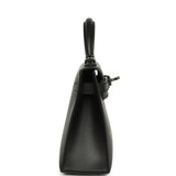 Hermes Kelly Sellier 20 "Cheval De Bois" Black and Multi Tadelakt Palladium Hardware - Thumbnail View 4