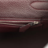 Vintage Hermes Shoulder Kelly 42 JPG Prune Clemence Palladium Hardware - Thumbnail View 9