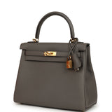 Hermes Kelly Retourne 25 Etain Togo Gold Hardware - Thumbnail View 5