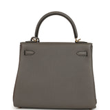 Hermes Kelly Retourne 25 Etain Togo Gold Hardware - Thumbnail View 4