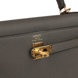 Hermes Kelly Retourne 25 Etain Togo Gold Hardware - Thumbnail View 7