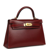 Hermes Kelly Sellier 20 Rouge H Box Gold Hardware