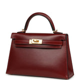 Hermes Kelly Sellier 20 Rouge H Box Gold Hardware