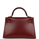 Hermes Kelly Sellier 20 Rouge H Box Gold Hardware