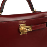 Hermes Kelly Sellier 20 Rouge H Box Gold Hardware