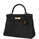 Hermes Kelly Retourne 32 Black Togo Gold Hardware - Thumbnail View 5