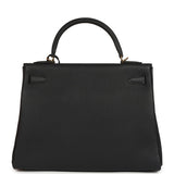 Hermes Kelly Retourne 32 Black Togo Gold Hardware - Thumbnail View 4