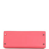 Pre-owned Hermes Kelly Sellier 28 Rose Azalee Epsom Palladium Hardware - Thumbnail View 6