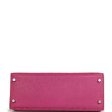 Pre-owned Hermes Kelly Sellier 28 Rose Poupre Ostrich Palladium Hardware - Thumbnail View 6