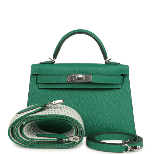 Hermes Kelly Sellier 20 Vert Vertigo Epsom Palladium Hardware