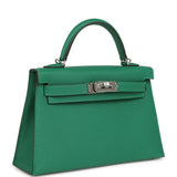 Hermes Kelly Sellier 20 Vert Vertigo Epsom Palladium Hardware