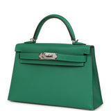 Hermes Kelly Sellier 20 Vert Vertigo Epsom Palladium Hardware