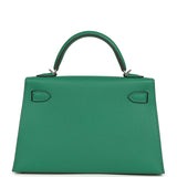 Hermes Kelly Sellier 20 Vert Vertigo Epsom Palladium Hardware