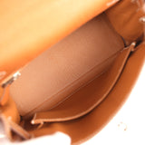 Pre-owned Hermes Kelly Retourne 25 Fauve Barenia Faubourg Palladium Hardware - Thumbnail View 8