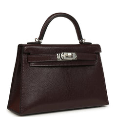 Hermes Kelly Sellier 20 Rouge Sellier Chevre Chamkila Palladium Hardware