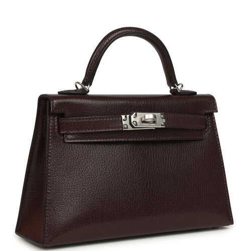 Hermes Kelly Sellier 20 Rouge Sellier Chevre Chamkila Palladium Hardware