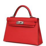 Hermes Kelly Sellier 20 Rouge Radieux Epsom Palladium Hardware