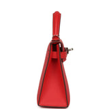 Hermes Kelly Sellier 20 Rouge Radieux Epsom Palladium Hardware