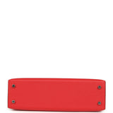 Hermes Kelly Sellier 20 Rouge Radieux Epsom Palladium Hardware