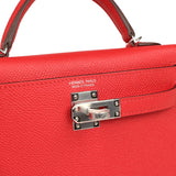 Hermes Kelly Sellier 20 Rouge Radieux Epsom Palladium Hardware
