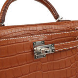 Hermes Special Order (HSS) Kelly Sellier 20 Gold Verso Matte Alligator Palladium Hardware