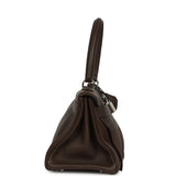 Vintage Hermes Fringe Shoulder Kelly 42 JPG Chocolat Clemence Palladium Hardware - Thumbnail View 3