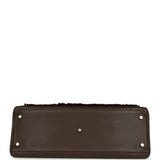 Vintage Hermes Fringe Shoulder Kelly 42 JPG Chocolat Clemence Palladium Hardware - Thumbnail View 6