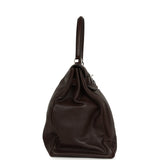 Pre-owned Hermes Kelly Relax 50 Ebene Sikkim Palladium Hardware