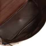 Pre-owned Hermes Kelly Relax 50 Ebene Sikkim Palladium Hardware