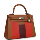 Pre-owned Hermes Kellygraphie Kelly Sellier 28 "Lettre H" Gold Epsom Palladium Hardware - Thumbnail View 2