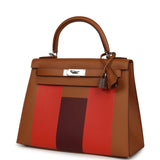 Pre-owned Hermes Kellygraphie Kelly Sellier 28 "Lettre H" Gold Epsom Palladium Hardware - Thumbnail View 5