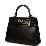 Hermes Kelly Sellier 25 Black Box Gold Hardware - Thumbnail View 5