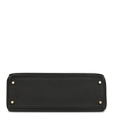Pre-owned Hermes Kelly Retourne 32 Black Togo Gold Hardware