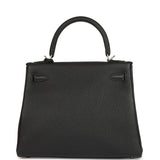 Hermes Special Order (HSS) Kelly Retourne 25 Black Verso Togo Brushed Palladium Hardware - Thumbnail View 4