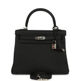Hermes Kelly Retourne 25 Black Togo Palladium Hardware - Thumbnail View 1