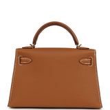 Pre-owned Hermes Kelly Sellier 20 Gold Epsom Gold Hardware - Thumbnail View 4