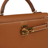 Pre-owned Hermes Kelly Sellier 20 Gold Epsom Gold Hardware - Thumbnail View 7