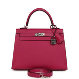 Hermes Kelly Sellier 25 Rose Poupre Madame Palladium Hardware - Thumbnail View 1