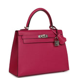 Hermes Kelly Sellier 25 Rose Poupre Madame Palladium Hardware - Thumbnail View 2